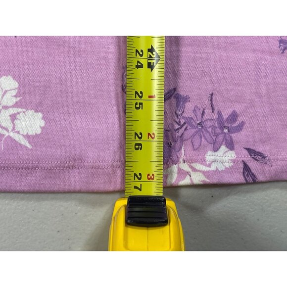 Style & Co Womens Floral Print Short Sleeve Tee 1X Millie Pink Made In Indonesia - Picture 6 of 9